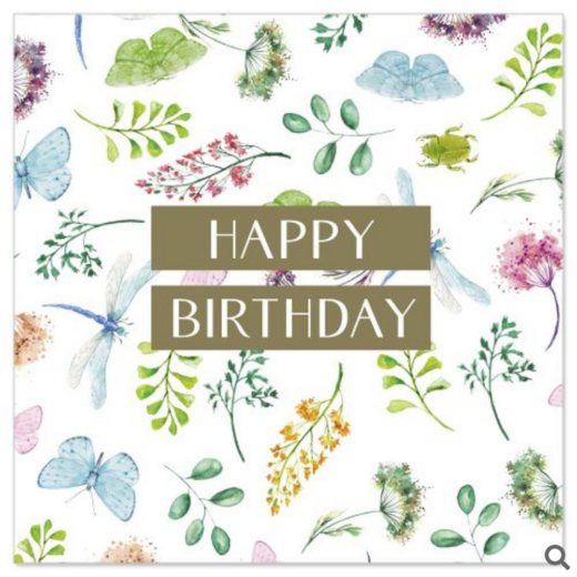 Minikarte Geburtstag_Happy Birthday_Blumen