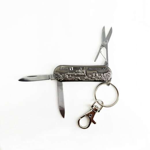 Taschenmesser Schlüsselanhänger silber Basel Souvenir